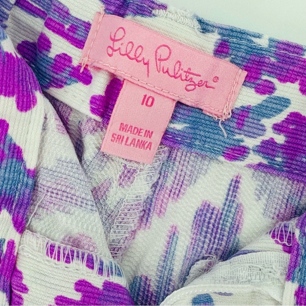 Lilly Pulitzer Addie Amethyst Flamingo Print Beach Bathers/Shorts - Picture 4 of 7